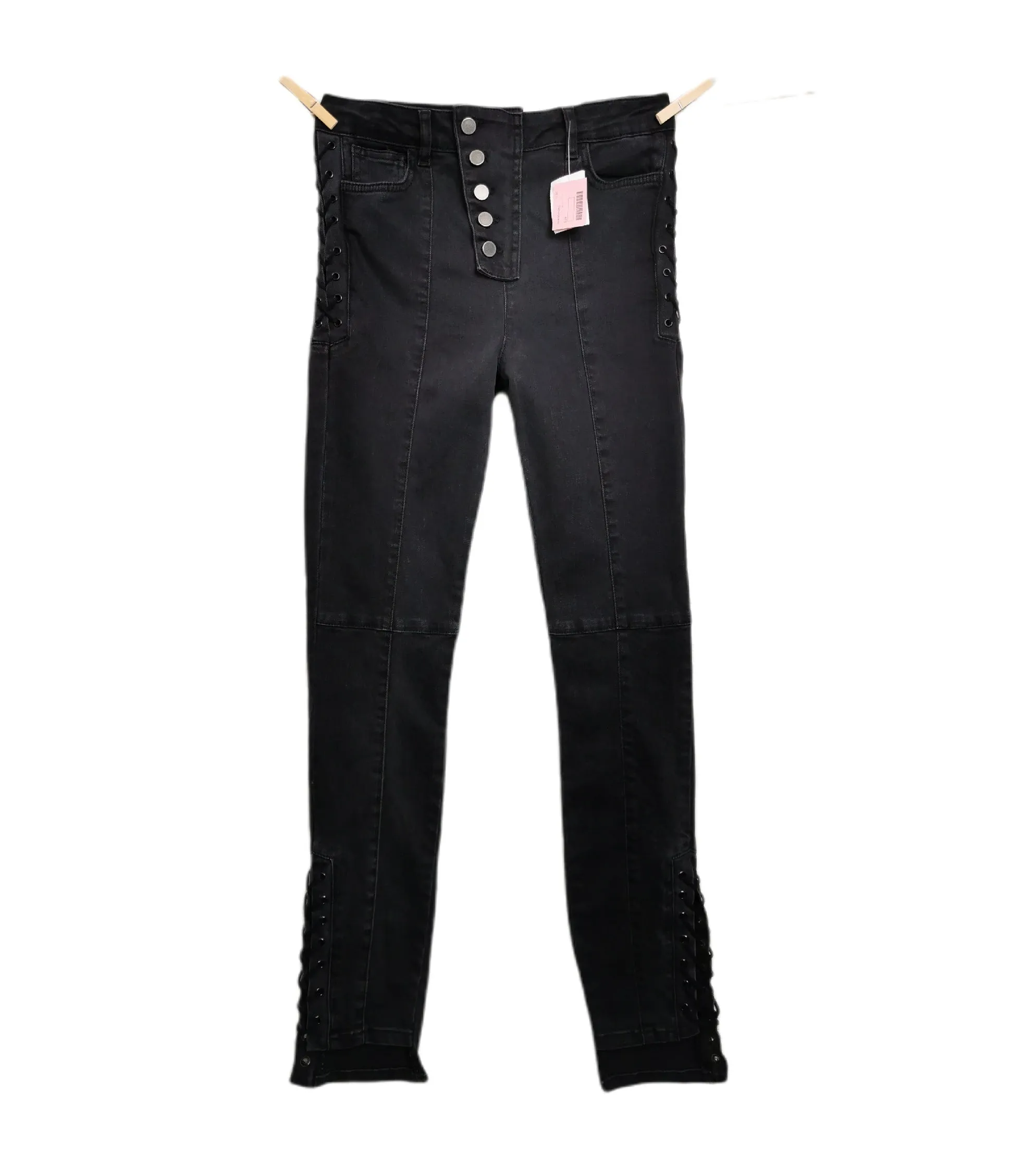 WOMENS SIZE 6 or TEEN GIRL - ZARA Trafaluc, Black Skinny Jeans NWT B5