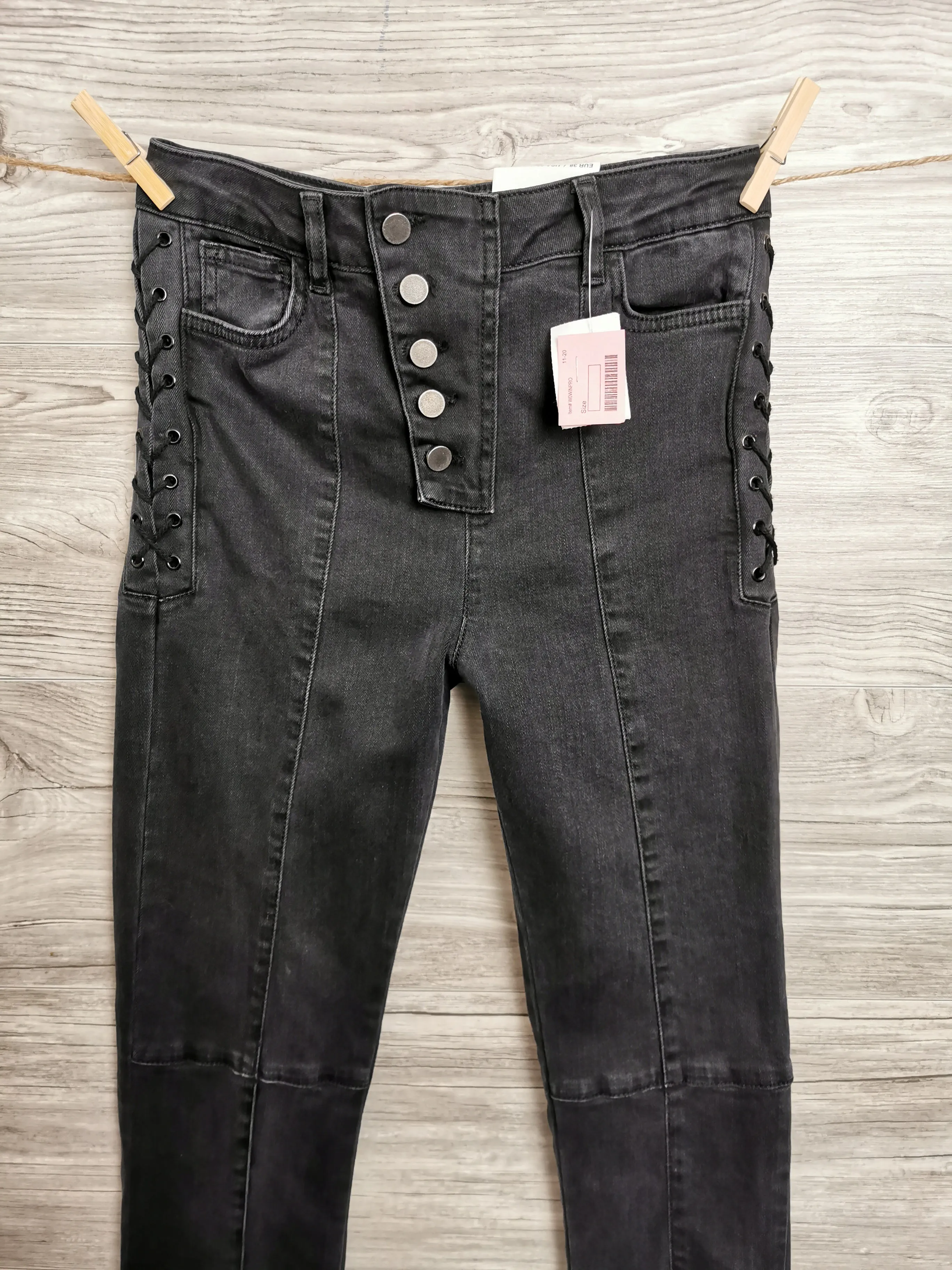 WOMENS SIZE 6 or TEEN GIRL - ZARA Trafaluc, Black Skinny Jeans NWT B5
