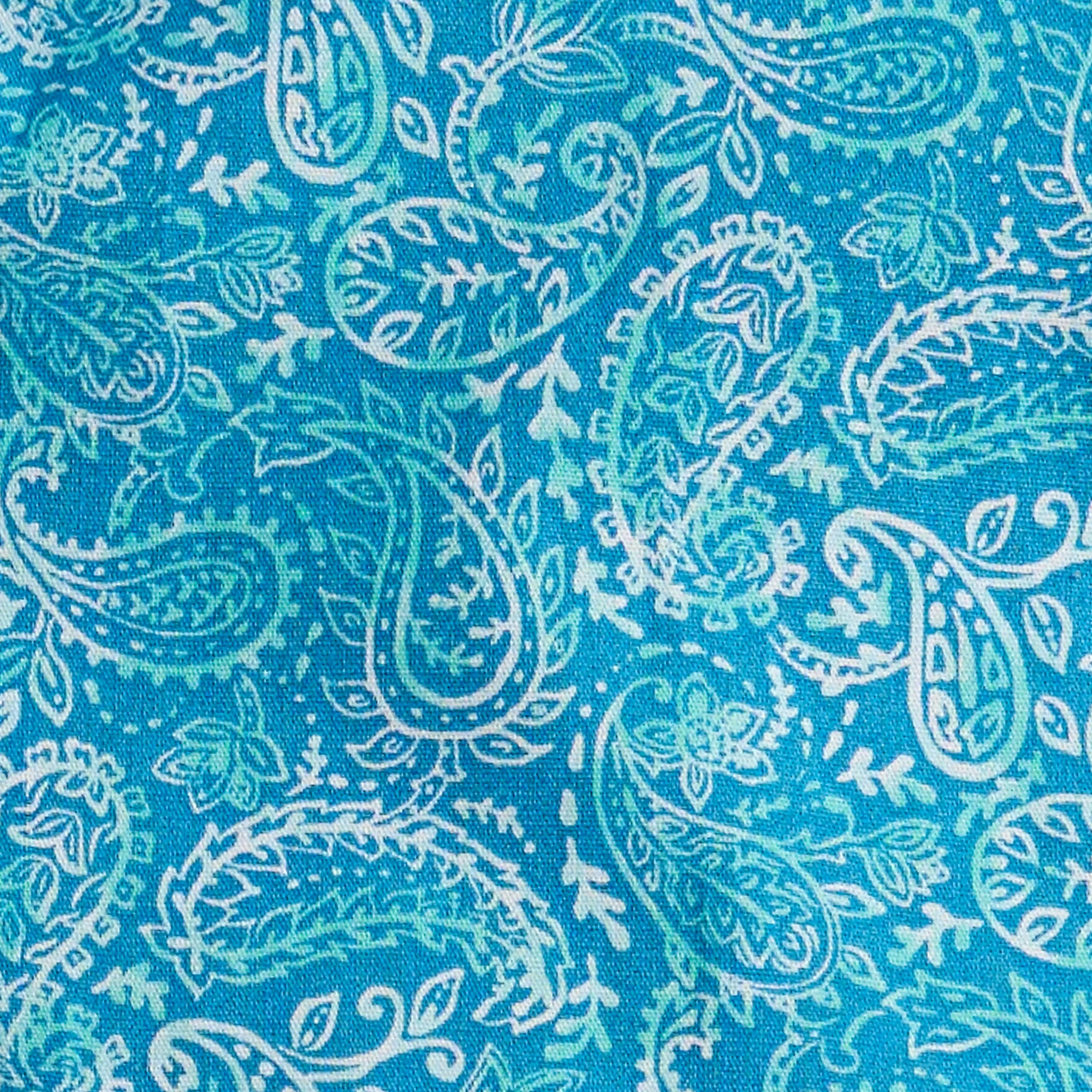 Wrangler Men's George Strait Relaxed  Fit Stretch Floral Blue Shirt