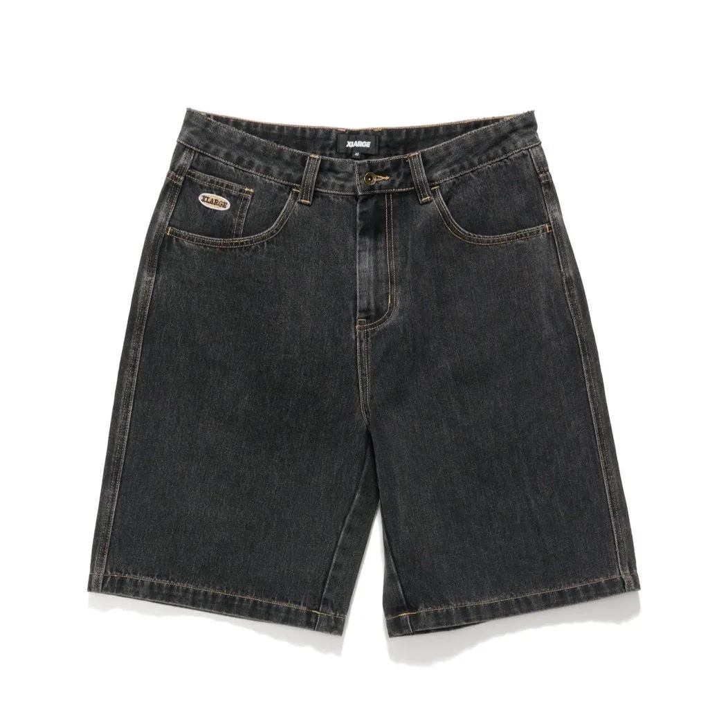 XLARGE  BULL DENIM 91 SHORT WASHED BLACK