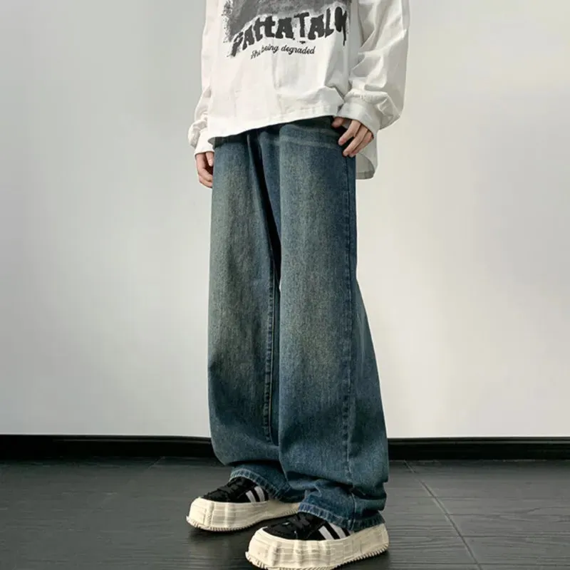 Y2K Dirty Wash Wide Leg Jeans