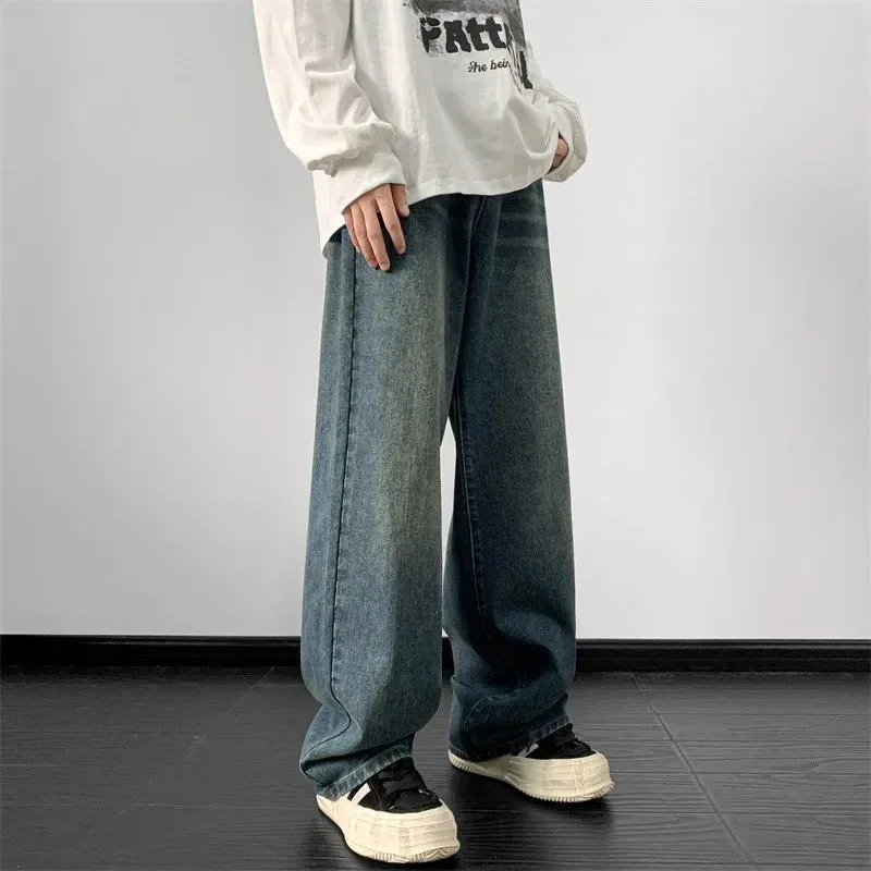 Y2K Dirty Wash Wide Leg Jeans