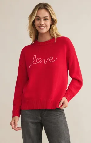 Z SUPPLY- WOMEN'S LOVE NOTES BOYFRIEND SWEATER