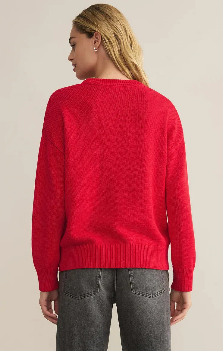 Z SUPPLY- WOMEN'S LOVE NOTES BOYFRIEND SWEATER